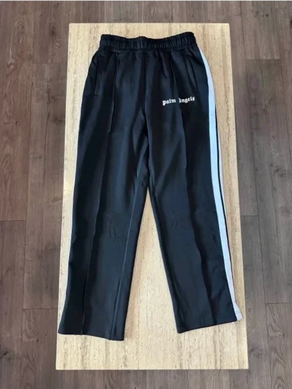 🔥Palm Angels 🔥 Black Tracksuit Pants Black/White -  Size: X-Large